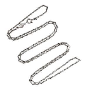 Estate La Vie Parisienne Silver-Plated 2.2mm Barley Corn Link Chain Necklace 33"